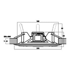 8x Monacor EDL-606 100V Celing Speaker 6W PA System Background Music Restaurant Bar