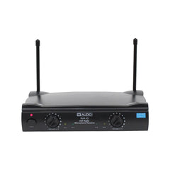 W Audio VHF double microphone radio portable karaoké DJ Disco avec étui de transport