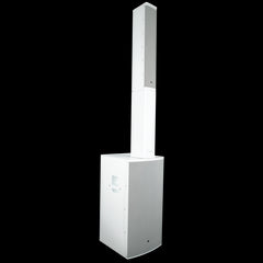 2x DAP Frigga Single Active Column PA System 2000w - White Inc Covers