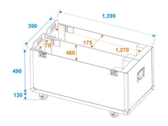 Roadinger Flightcase 2X Lcd Zl55