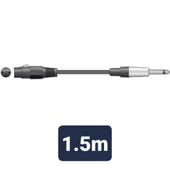 Chord Classic Microphone Lead XLR Female - Mono Jack 1.5m Black