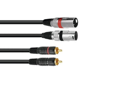 Omnitronic Adapterkabel 2Xxlr(M)/2Xrca 1,0M Schwarz