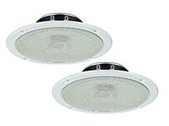 2x Monacor SPE-158/W Ceiling Speaker (White)
