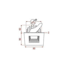 Artecta Eindhoven-75SQW WW 9W Quad 75 White 220-240Vac