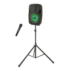 QTX PAL8 Tragbares Soundsystem inkl. Ständer und Mikrofon (Paket)