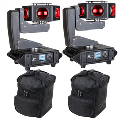 2x JB Systems LED UFO Light RGBW 6 x 40W LED inc carry cases