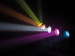 HQ Power 6 x Battery LED Pinspot Spot with charging case / colour filters