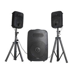 Ibiza Sound CUBE158 Enceinte 2.1 Système de sonorisation Disco Karaoké DJ Bluetooth USB 600W