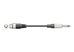 QTX XLRF to 1/4 inch Mono Jack Mic Lead (6m)
