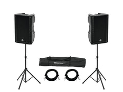 OMNITRONIC Set 2x XKB-215A + pied d'enceinte MOVE MK2