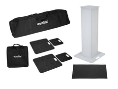 EUROLITE 2x support de scène 100 cm avec support de scène. Housse et sac, noir
