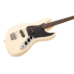 Vintage V49 Coaster Series Bass Guitar - Vintage White