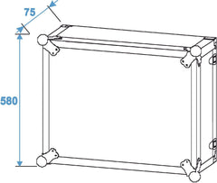 Roadinger Effect Rack Co Dd, 12 HE, 38 cm tief, Schwarz