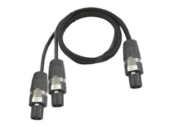 Sommer Cable Adaptercable Speakon/2Xspeakon 1M Bk
