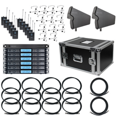 W Audio DTM 800 Système de microphone sans fil à revers pour casque 12 voies V2