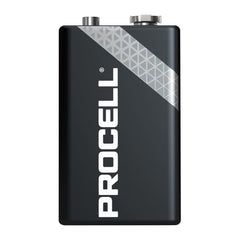 Duracel Procell Packung mit 10 Batterien, 9 V PP3, quadratische Batterie