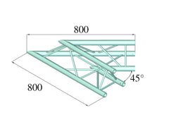 Alutruss Decolock Dq3-Spac19 2-Way Corner 45? Bk