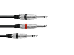 Omnitronic Adapterkabel Jack/2Xjack 1,5M