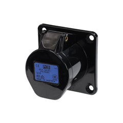 PCE 16A 230V 2P+E Schwarze Einbausteckdose (313-6X)