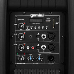 Gemini AS-2115BT-PK 2000W 15” Active Bluetooth PA Speaker System with Stand, Mic