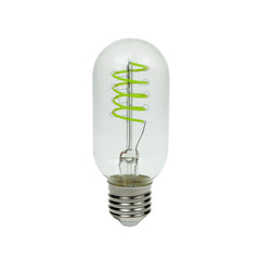 Prolite 4W LED T45 Funky Spiral Filament Lamp ES, Green