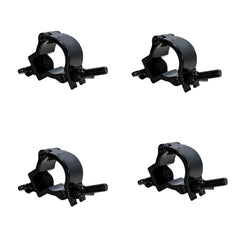 4x Duratruss Jr Clamp Black 35mm Half Coupler 75kg M10 Truss Rigging Stage