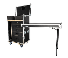 Showgear Drawer Case 2 Production Flightcase 5 drawers + 2 work surfaces