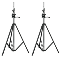 2x Thor Winch Lighting Stand 4M 100kg SWL 35mm Pole