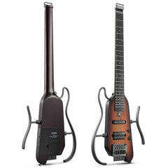 Donner HUSH-X Headless Detatchable Travel Electric Guitar – Sunburst