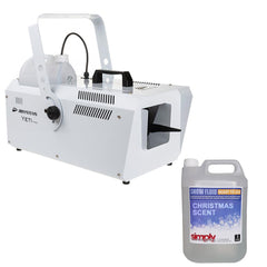 JB Systems Yeti Grande machine à neige 1200 W à haut rendement avec télécommande sans fil DMX + 5 L de liquide à neige
