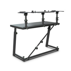 Gravity FDJT 01 DJ Desk Booth Stand Adjustable Loudspeaker + Laptop Trays *B-STOCK*