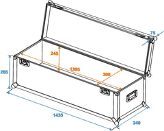 Roadinger Valise Universelle Pro 140X30X30Cm