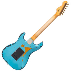 Vintage V6 Icon - Distressed Gun Hill Blue On Sunburst