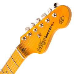 Vintage Electric Guitar- Maple Fingerboard - Sunset Sunburst