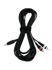 Omnitronic Adapterkabel, 3,5-mm-Klinke auf Phono-Cinch, 3 m, Schwarz