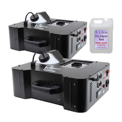 2x Equinox Verti Jet Fog Machine Vertical Smoke CO2 Effect Blast DMX 1500W