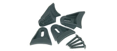 QTX Lot de 4 pinces d'enceintes en plastique, avec vis à bois