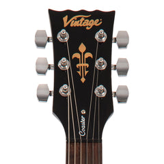 Vintage V69 Coaster Series Electric Guitar - Gloss Black