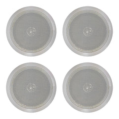 4x Pulse 6" 100V 6W Deckenlautsprecher (Weiß)