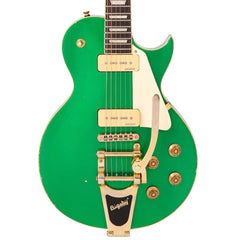Vintage V100 Proshop Unique Guitar - Emerald Green Icon With Bigsby
