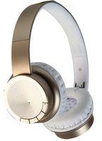 Écouteurs supra-auriculaires sans fil Bluetooth Pro Signal, doré et blanc