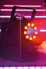 QTX MoonCloud: Compact 400W LED Fog Machine with RGB Moonflower Effect