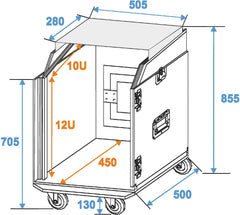 Roadinger Special Combo Case Ls5 Bureau pour ordinateur portable, 12U