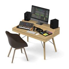 Glorious Vintage Music Station Professional DJ Desk, Studio Workstation and Record Storage