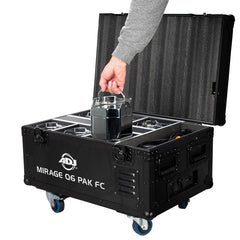 ADJ Mirage Q6 Pack Battery Outdoor LED Uplighter Pack of 6 inc Charging Flightcase
