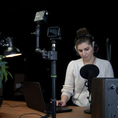 Gravity MS 0200 Mikrofonstange für Tischmontage, Kameramikrofon, 3/8-Zoll-Gewinde, verstellbarer Ständer