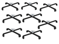 8x Par Can Black Metal Floor Stand