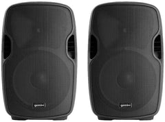 2x Gemini AS08BLU 8" Powered Speaker Sound System Monitor Bluetooth DJ
