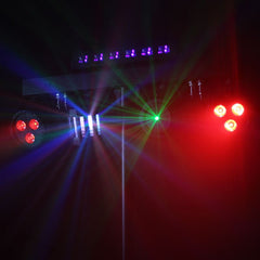 Equinox Microbar Multi System Reloaded Lighting Package T-Bar Derby UV Strobe DJ Disco