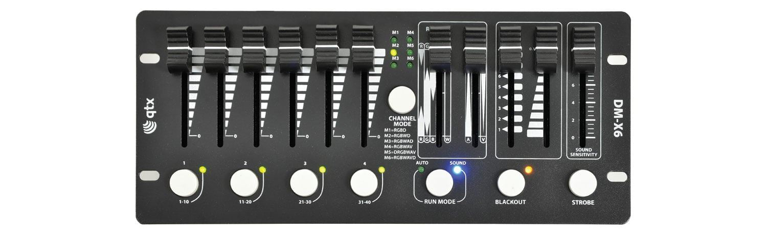 QTX DM-X6 6CH Mini DMX PAR Can Controller – Simply Sound and Lighting